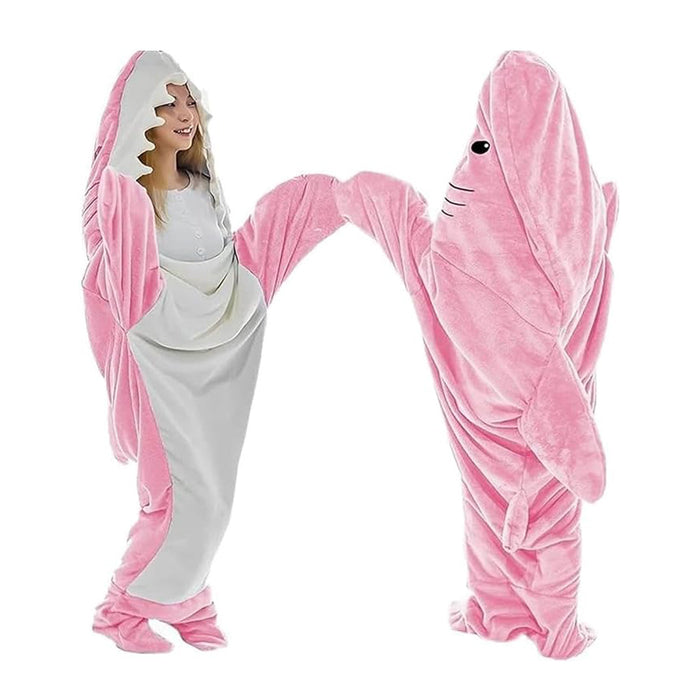 Vibe Geeks Funny Homewear Shark Onesie Sleeping Bag Winter Warm Blanket