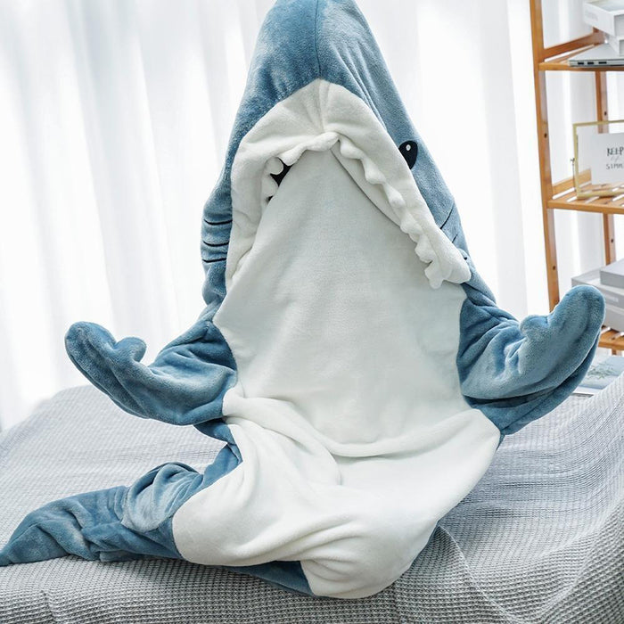 Vibe Geeks Funny Homewear Shark Onesie Sleeping Bag Winter Warm Blanket