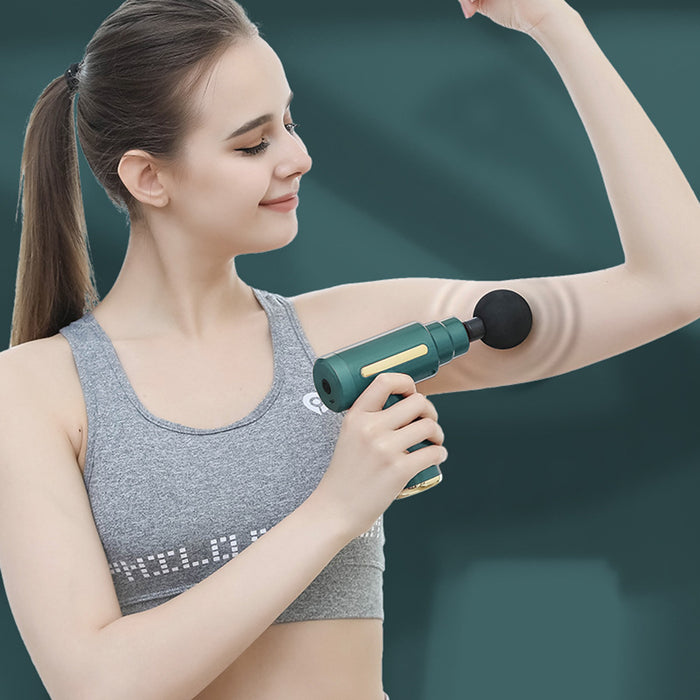 Vibe Geeks Wireless 6-Speed Deep Tissue Massage Gun - Usb Rechargeable