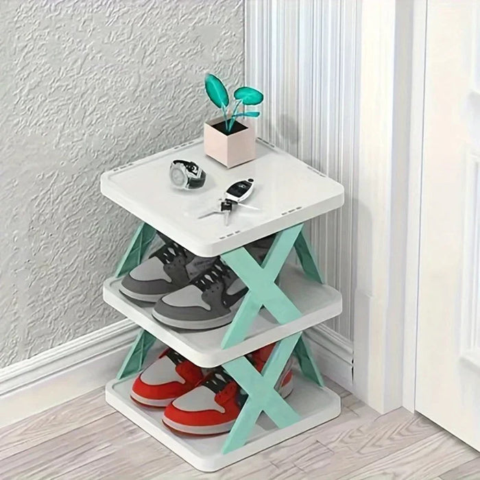 Vibe Geeks Space-Saving Multilayer Shoe Storage Rack Organizer With Detachable Shelves