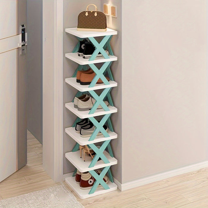 Vibe Geeks Space-Saving Multilayer Shoe Storage Rack Organizer With Detachable Shelves