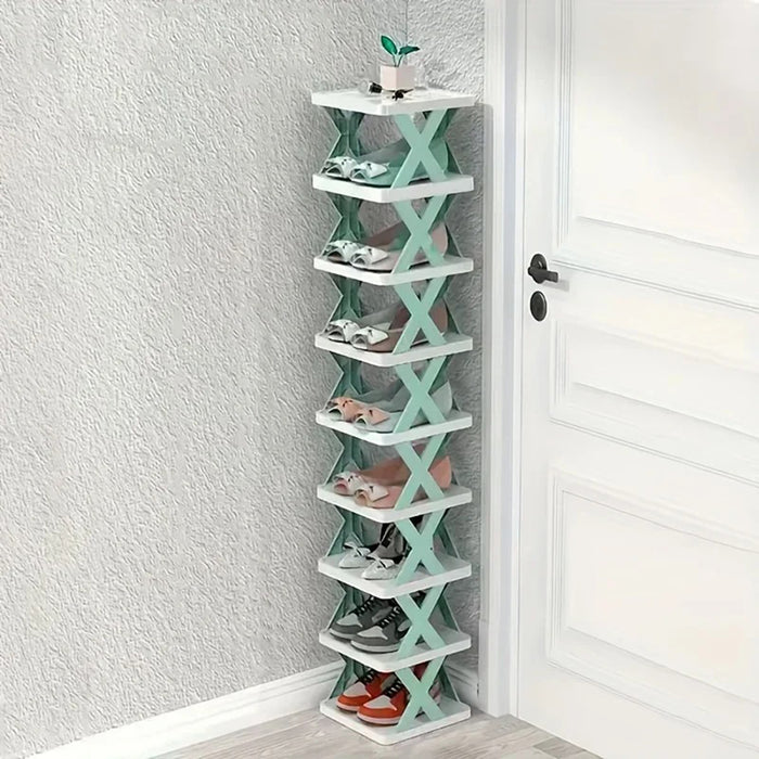 Vibe Geeks Space-Saving Multilayer Shoe Storage Rack Organizer With Detachable Shelves