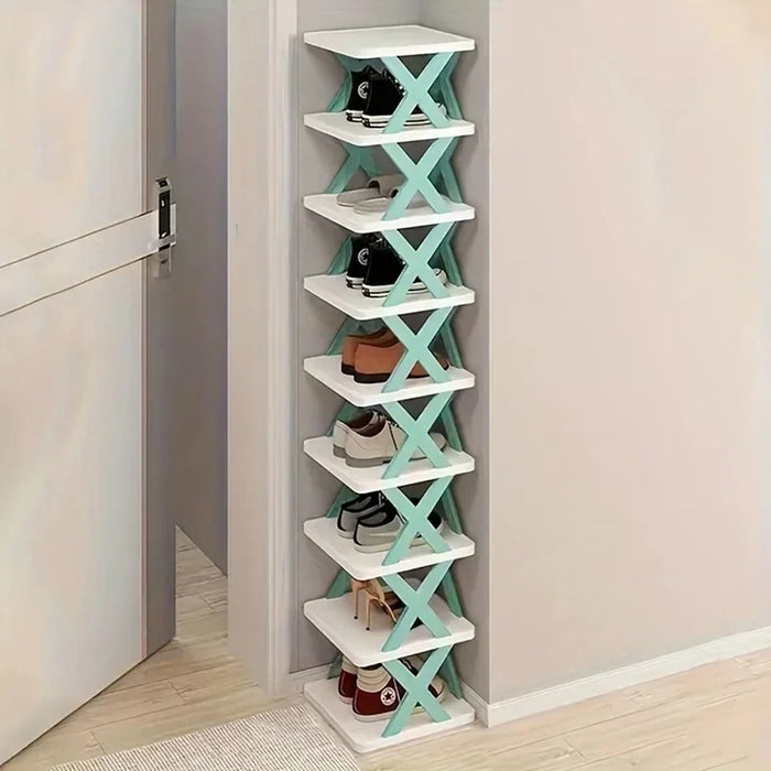 Vibe Geeks Space-Saving Multilayer Shoe Storage Rack Organizer With Detachable Shelves