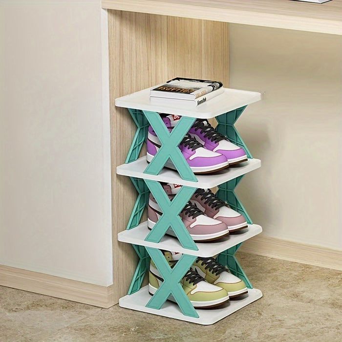 Vibe Geeks Space-Saving Multilayer Shoe Storage Rack Organizer With Detachable Shelves