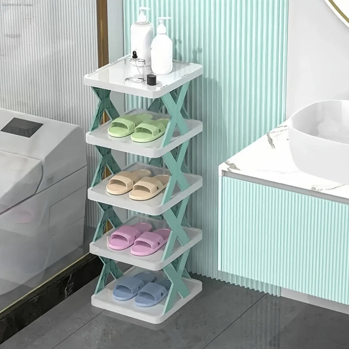 Vibe Geeks Space-Saving Multilayer Shoe Storage Rack Organizer With Detachable Shelves