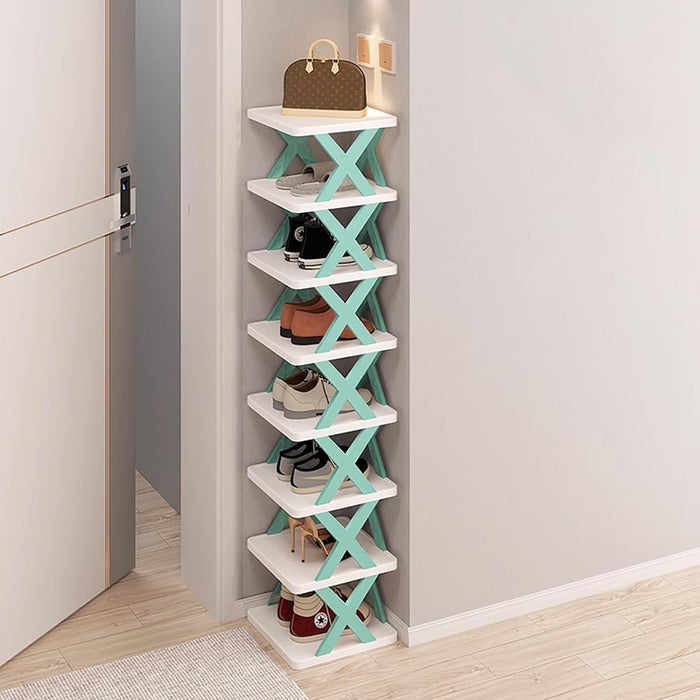 Vibe Geeks Space-Saving Multilayer Shoe Storage Rack Organizer With Detachable Shelves