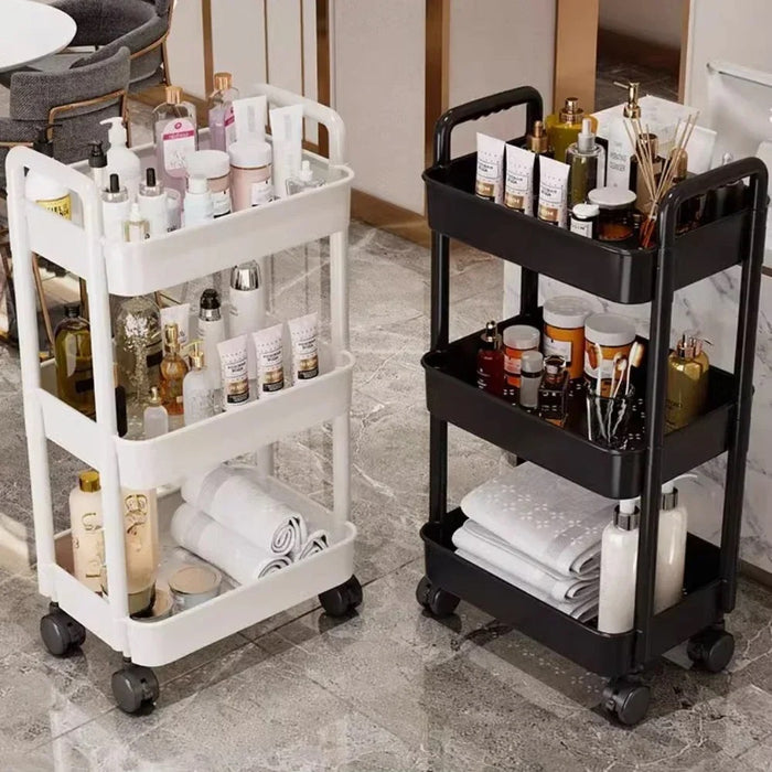 Vibe Geeks Versatile Rolling Storage Cart With Multiple Shelves And Wheels