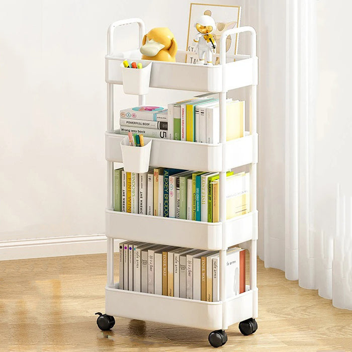 Vibe Geeks Versatile Rolling Storage Cart With Multiple Shelves And Wheels