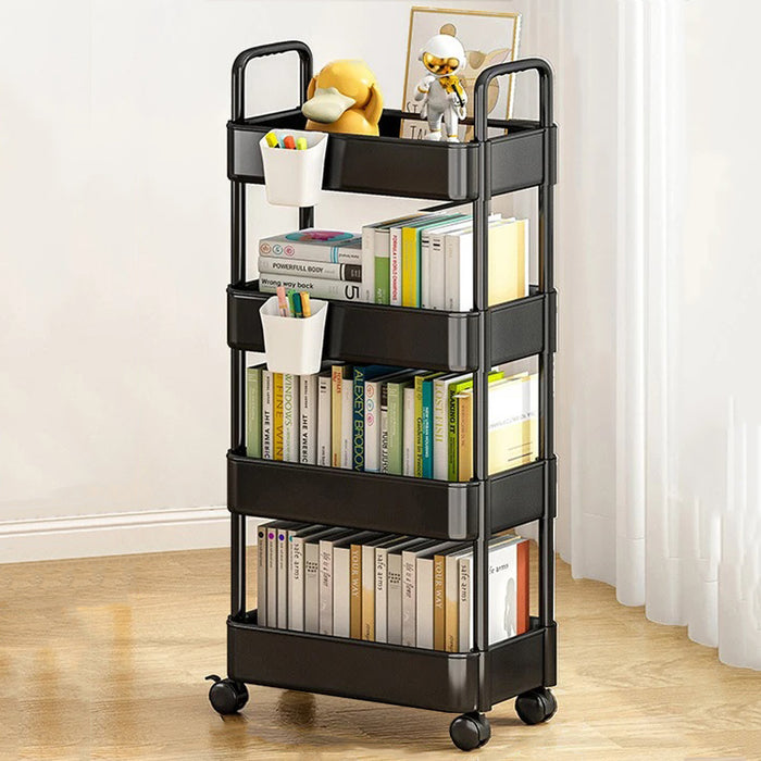 Vibe Geeks Versatile Rolling Storage Cart With Multiple Shelves And Wheels