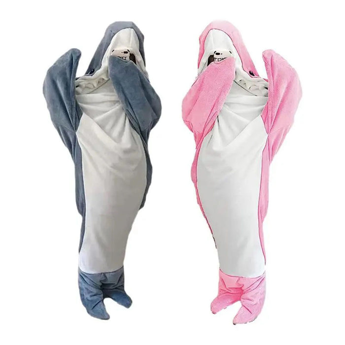 Vibe Geeks Funny Homewear Shark Onesie Sleeping Bag Winter Warm Blanket