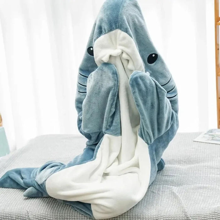 Vibe Geeks Funny Homewear Shark Onesie Sleeping Bag Winter Warm Blanket