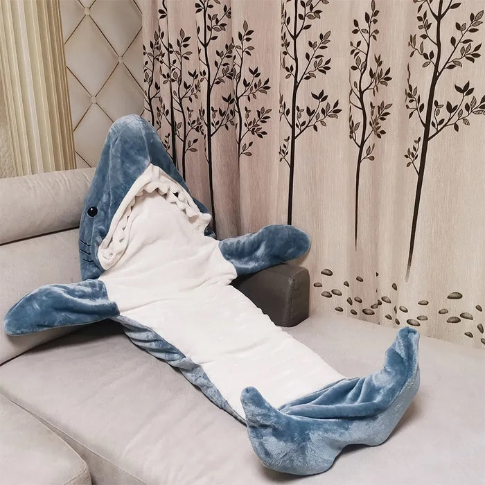 Vibe Geeks Funny Homewear Shark Onesie Sleeping Bag Winter Warm Blanket