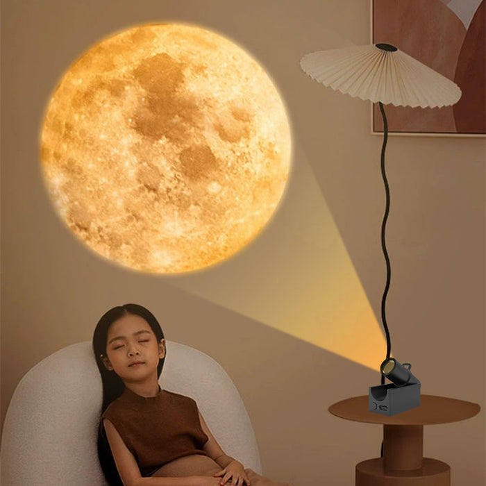 Vibe Geeks Usb-Rechargeable Led Moon Projector For Bedroom Décor & Birthday Gift