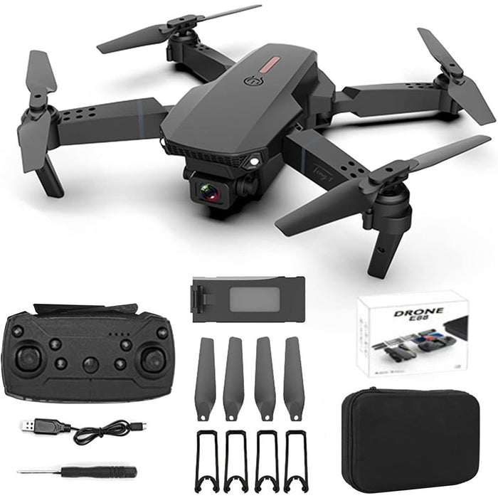 Vibe Geeks 1080P Wide Angle Dual Hd Foldable E88Pro 4K Rc Drone