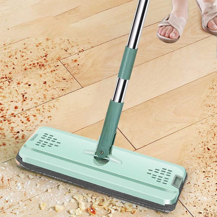 Vibe Geeks Wet Or Dry Usage Hands-Free Mopping System With Bucket And Microfiber Pads