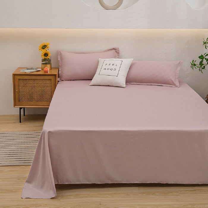 Vibe Geeks Soft Solid Colour Bed Sheet For Double Bed