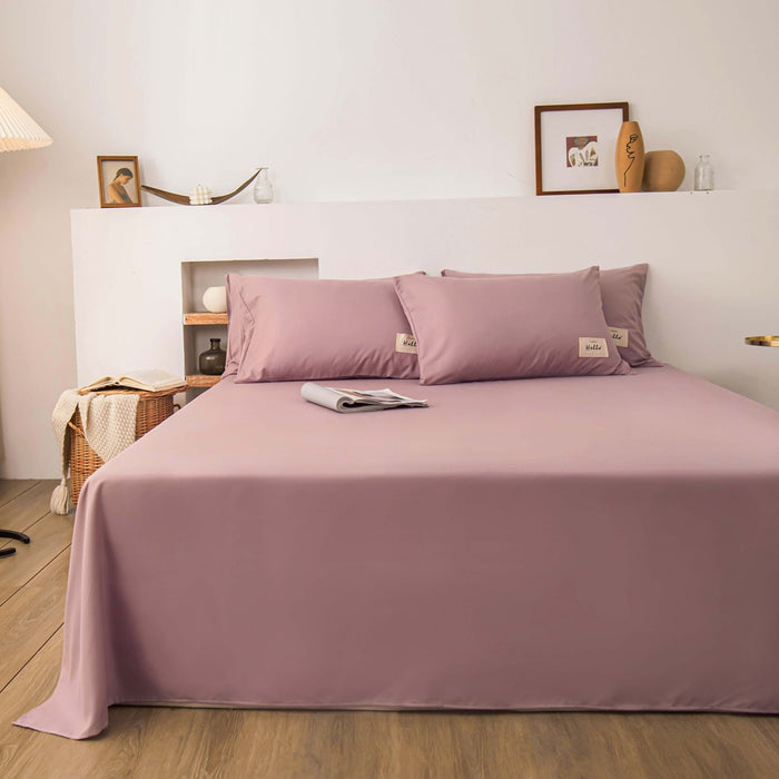 Vibe Geeks Soft Solid Colour Bed Sheet For Double Bed