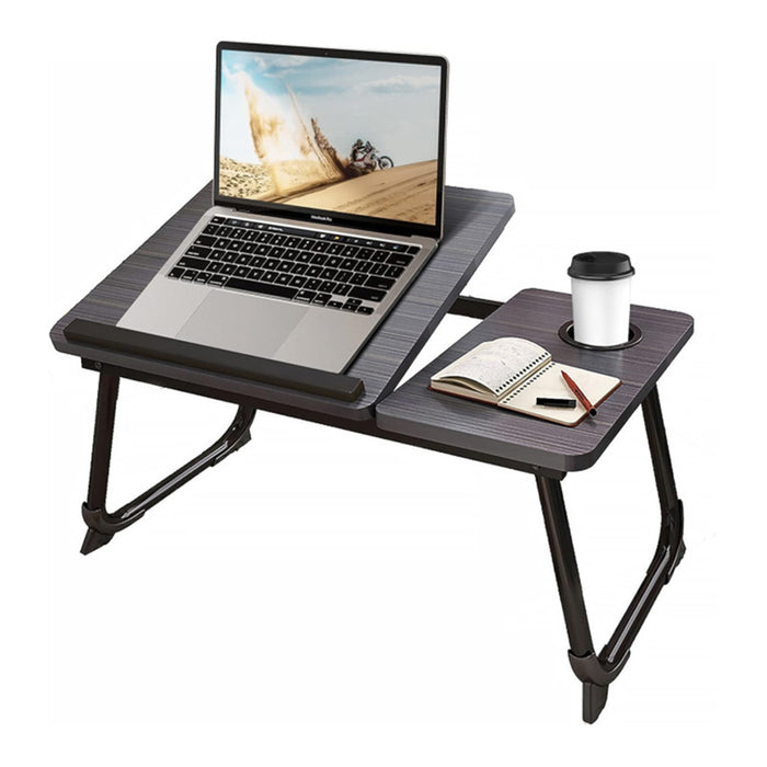 Vibe Geeks Adjustable Laptop Desk For Bed Or Couch - Ergonomic Lap Desk With Cup Holder