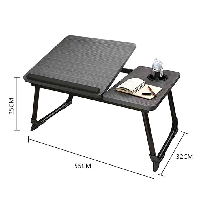 Vibe Geeks Adjustable Laptop Desk For Bed Or Couch - Ergonomic Lap Desk With Cup Holder