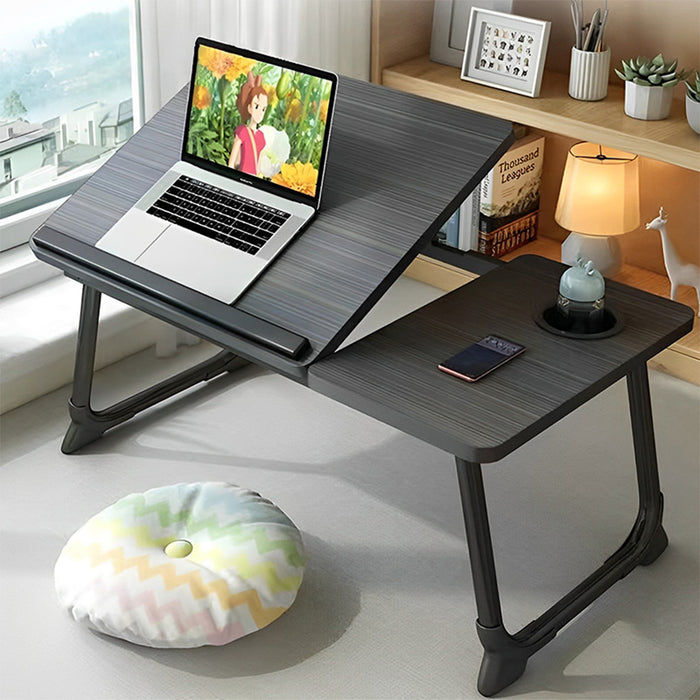 Vibe Geeks Adjustable Laptop Desk For Bed Or Couch - Ergonomic Lap Desk With Cup Holder