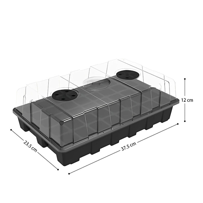 Vibe Geeks Seedling Trays Seed Starter Tray - 4 Pack, Adjustable Ventilation