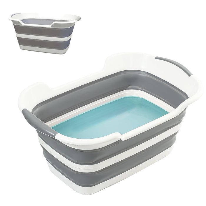 Vibe Geeks Collapsible Pet Bathtub With Water Drain Plug