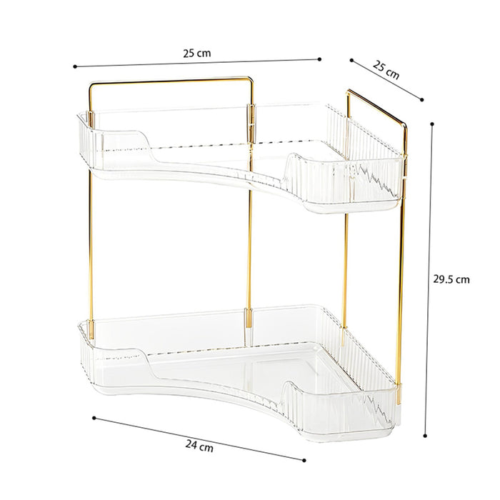 Vibe Geeks 2-Tier Corner Bathroom Counter Organizer