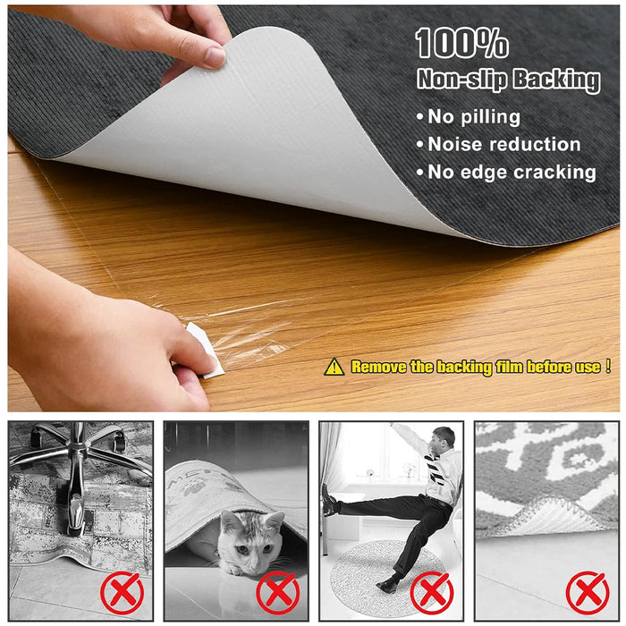 Vibe Geeks Desk Chair Mat For Hardwood Floor & Tile | Non-Slip And Durable