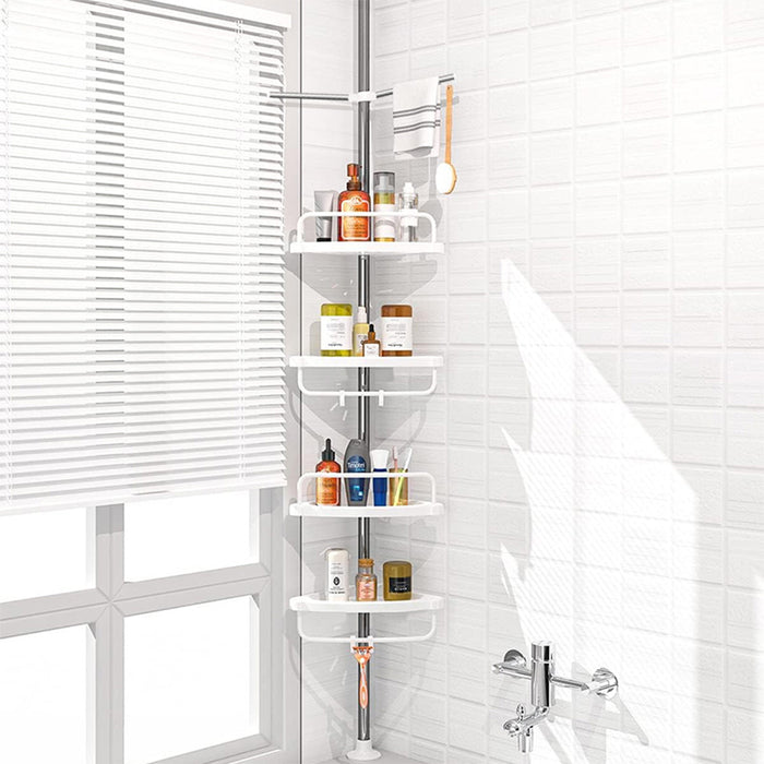 Vibe Geeks 4 Layer Corner Shower Caddy, Adjustable Shower Shelf