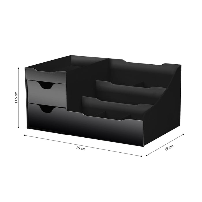 Vibe Geeks Uncluttered Designs Large Black Vanity Organizer