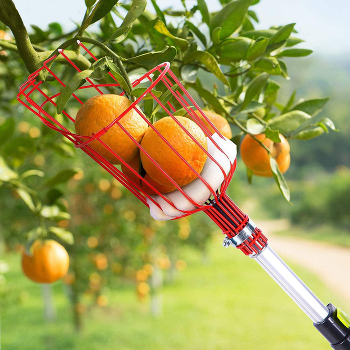 Vibe Geeks Easy-Pick Fruit Harvester Tool For Orchard And Garden