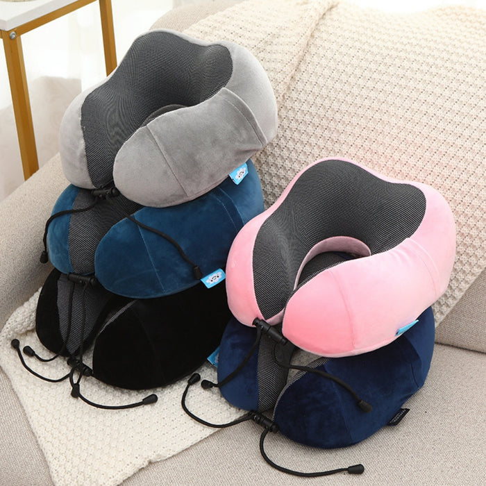 Vibe Geeks Travel Comfort U-Shaped Memory Foam Neck Pillow