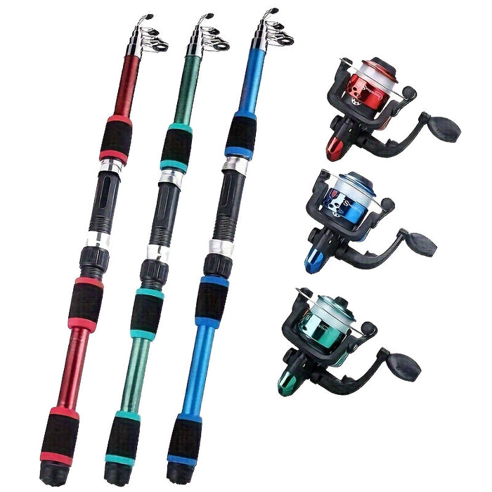 Vibe Geeks Complete Fishing Travel Pole Kit