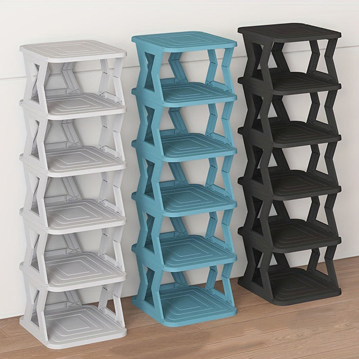 Vibe Geeks Multi-Layer Home Narrow Small Gap Into The Door Shoe Cabinet Storage Rack