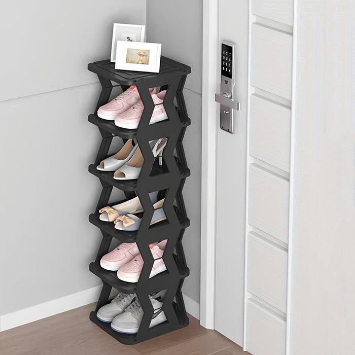 Vibe Geeks Multi-Layer Home Narrow Small Gap Into The Door Shoe Cabinet Storage Rack