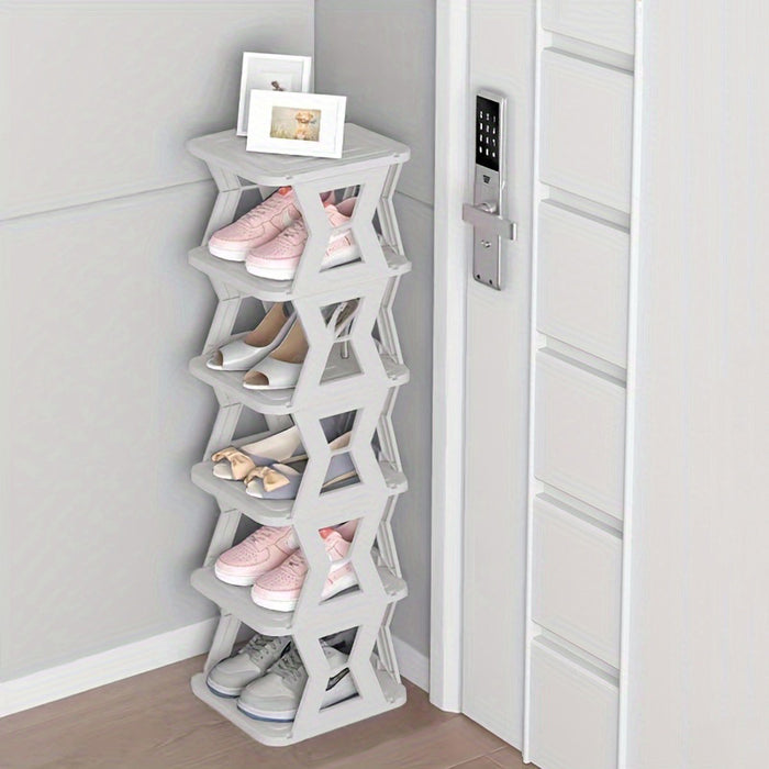 Vibe Geeks Multi-Layer Home Narrow Small Gap Into The Door Shoe Cabinet Storage Rack