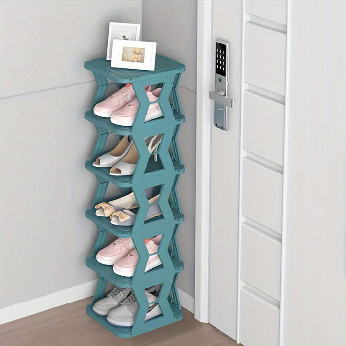 Vibe Geeks Multi-Layer Home Narrow Small Gap Into The Door Shoe Cabinet Storage Rack