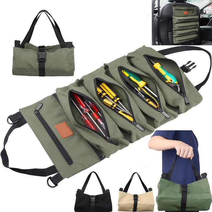 Vibe Geeks Multi-Purpose Canvas Roll Up Tool Bag