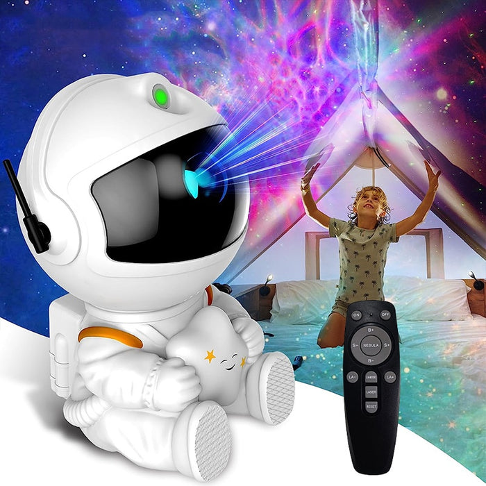 Vibe Geeks Galaxy Star Projector Led Starry Sky Astronaut Lamp