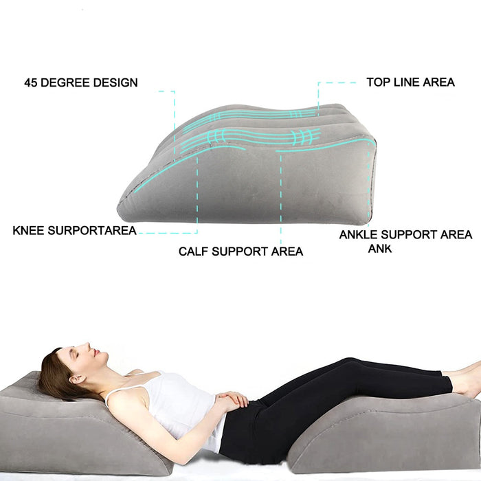 Vibe Geeks Portable Inflatable Wedge Pillow Knee Cushion For Travel