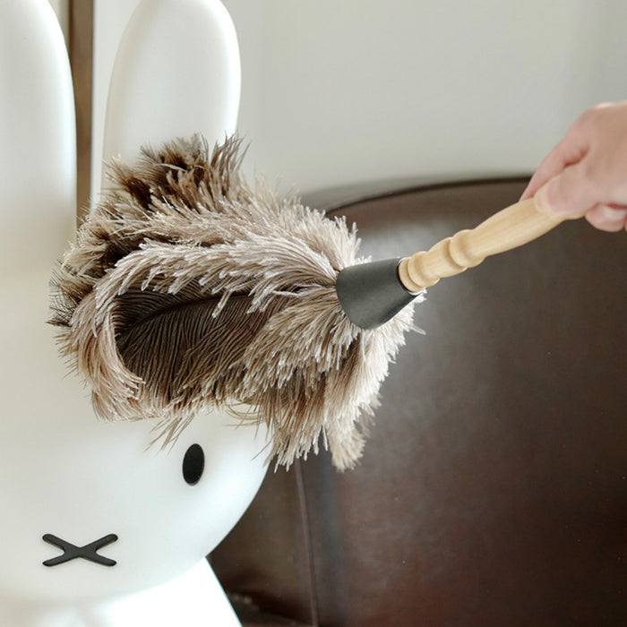 Vibe Geeks Wooden Handle Feather Duster