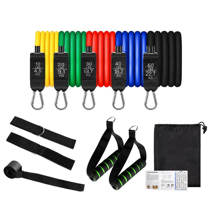 Vibe Geeks 5-Piece Fitness Resistance Band Set