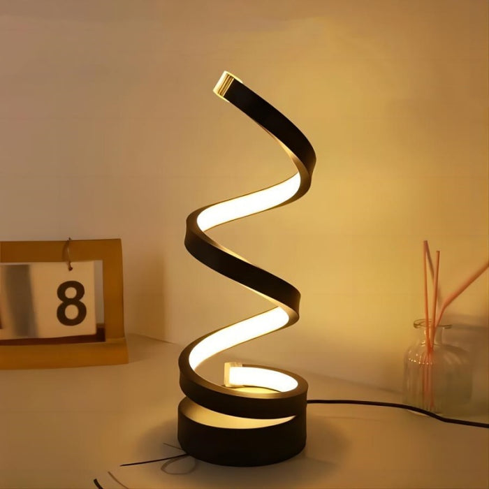 Vibe Geeks Modern Spiral Dimmable Led Table Lamp