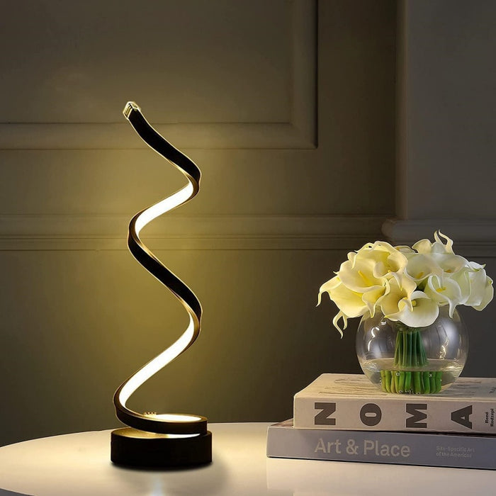 Vibe Geeks Modern Spiral Dimmable Led Table Lamp