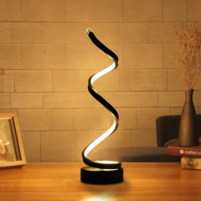 Vibe Geeks Modern Spiral Dimmable Led Table Lamp