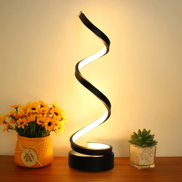 Vibe Geeks Modern Spiral Dimmable Led Table Lamp