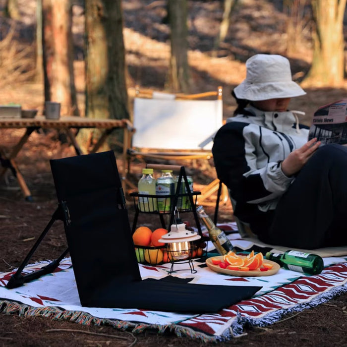 Vibe Geeks Foldable Camping Chair With Backrest Cushion