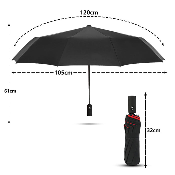 Vibe Geeks 10Kg Windproof Double Layer Umbrella