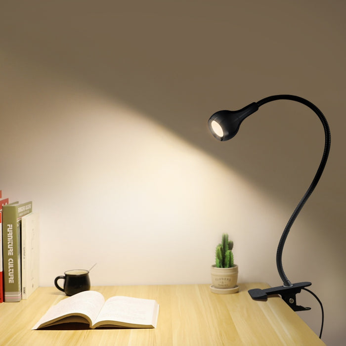 Vibe Geeks Flexible Usb Power Reading Book Light With Holder Clip