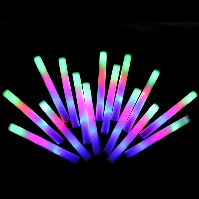 Vibe Geeks 8/10/15/20Pcs Colour-Ful Led Glow Foam Sticks